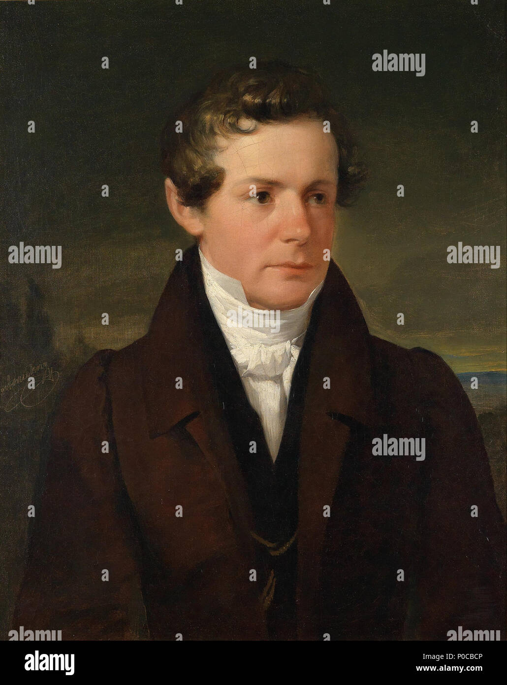 . German: Porträt des Universitätsprofessors Dr. Stephan Schroff . 1837 283 Friedrich von Amerling - Bildnis Dr. Stephan Schroff Stock Photo