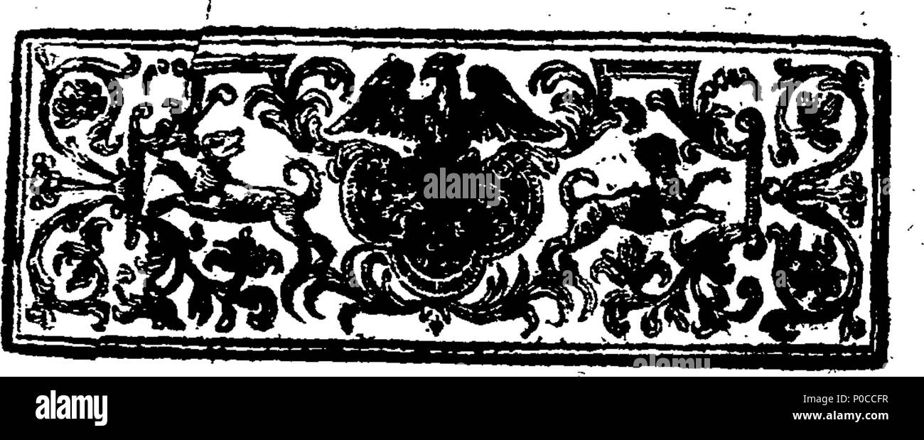 . English: Fleuron from book: A sermon against the dangerous and sinfull practice of inoculation. Preach'd at St. Andrew's Holborn, on Sunday, July the 8th, 1722. By Edmund Massey, ... 190 A sermon against the dangerous and sinfull practice of inoculation Fleuron N022610-3 Stock Photo