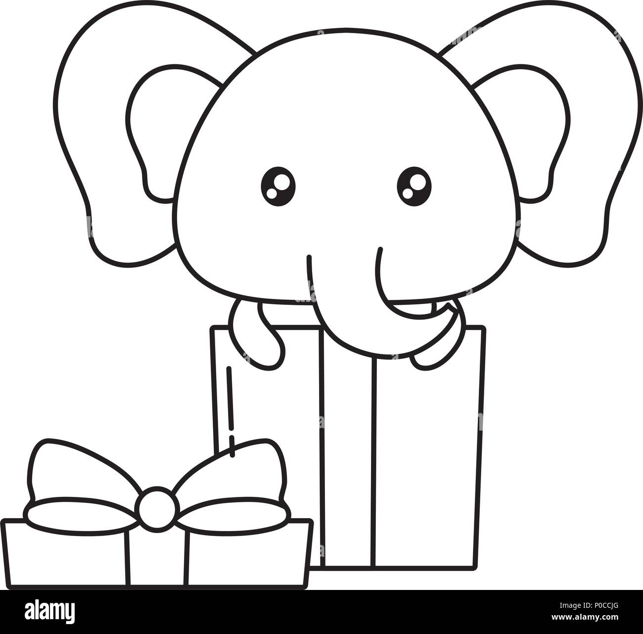 Printable White Elephant Gift Box