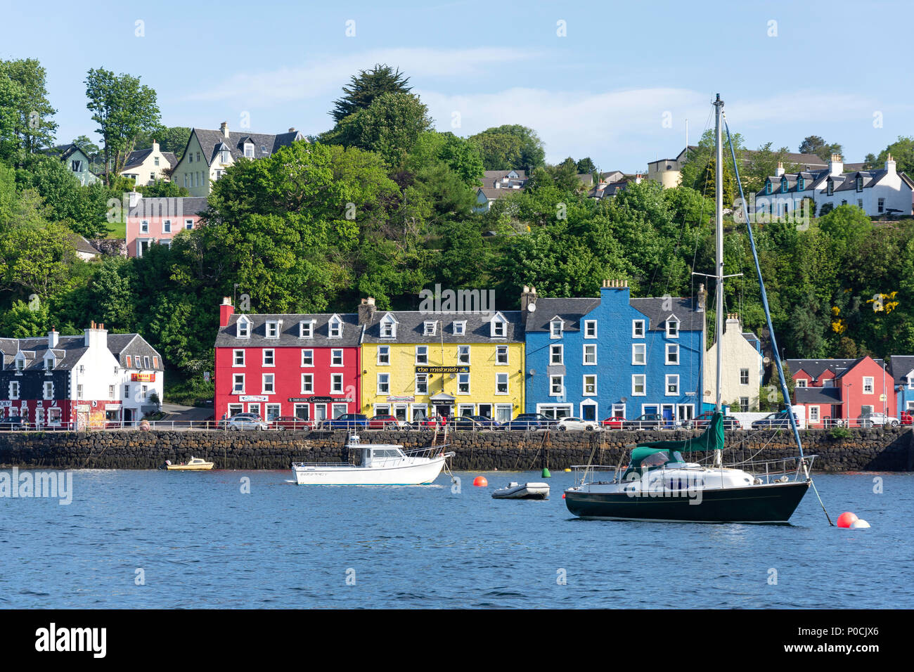 Colourful houses on quayside, Tobermory, Isle of Bute, Inner Hebrides