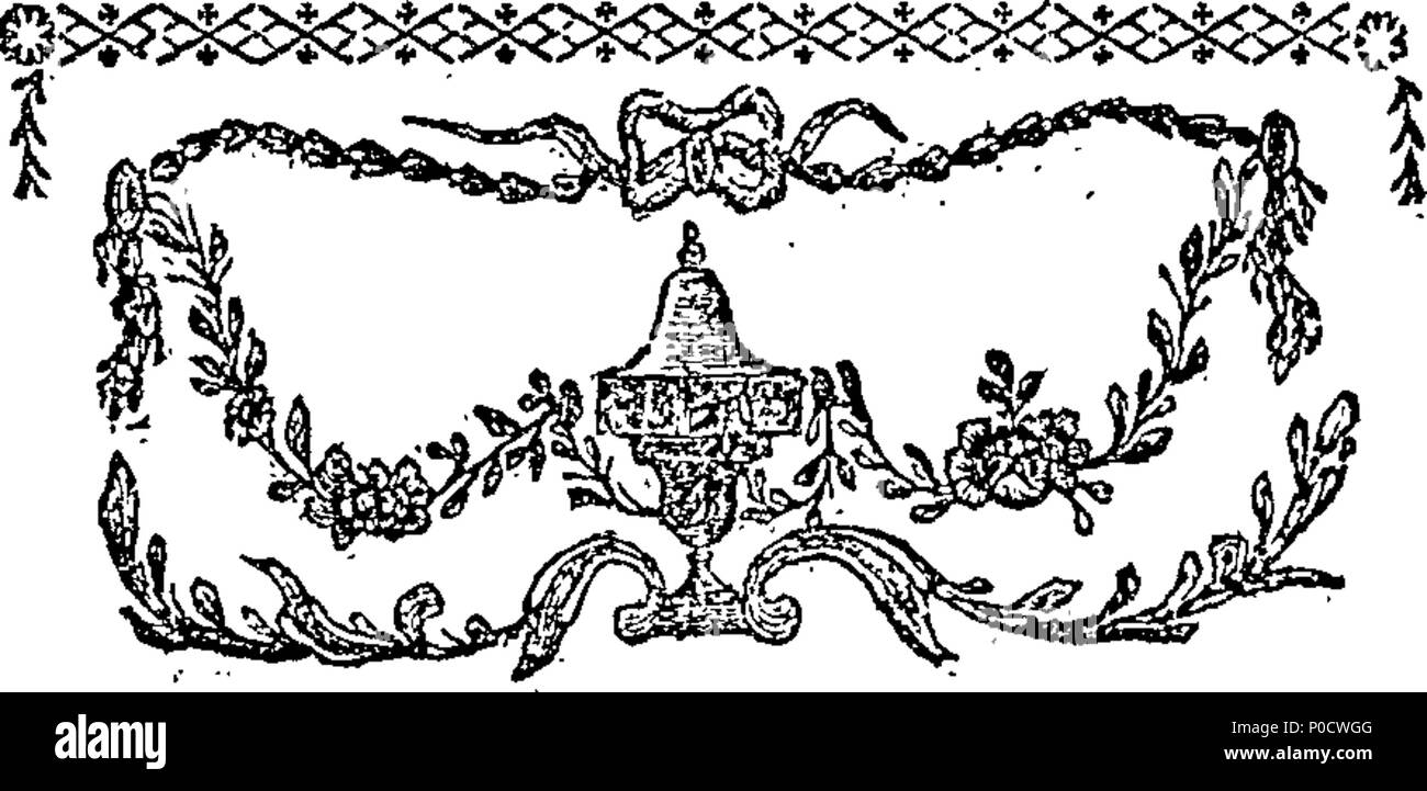 . English: Fleuron from book: A sermon, preached in the Presbyterian Church in Newbury-Port, April 7, 1793; occasioned by the much lamented death of the Rev. John Murray, A.M. Pastor of said church, who departed this life March 13, 1793, in the 51st year of his age. (Published at the desire of the hearers.) By James Miltimore, A.M. Pastor of a church in Stratham. 199 A sermon, preached in the Presbyterian Church in Newbury-Port, April 7, 1793; occasioned by the much lamented death of the Rev Fleuron W017834-1 Stock Photo
