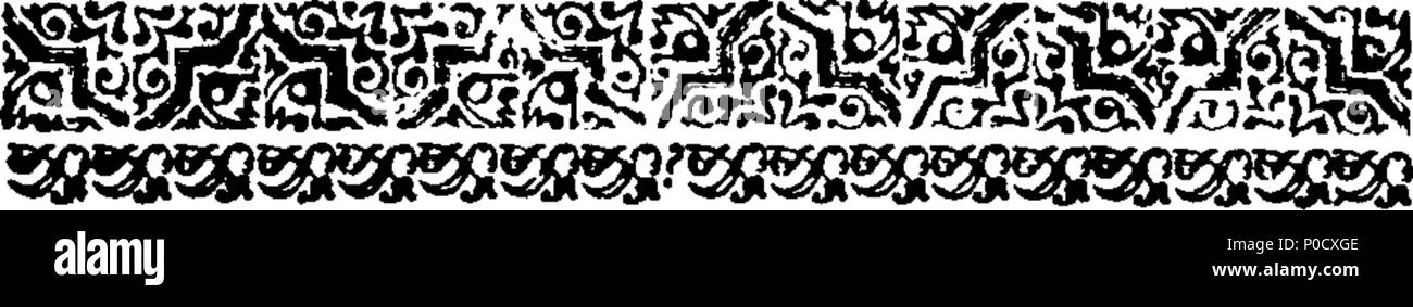 . English: Fleuron from book: A short and easy method to understand geography. Wherein are describ'd, the form of government of each country, its Qualities, the Manners of its Inhabitants, and whatsoever is most remarkable in it: To which are added Observations upon those Things of Importance that have happen'd in each State. With an Abridgment of the Sphere, And the Use of Geographical Maps. Made English by a gentleman of Cambridge, from the French of Mr. A. D. Fer, Geographer to the French King. 201 A short and easy method to understand geography Fleuron T131239-5 Stock Photo