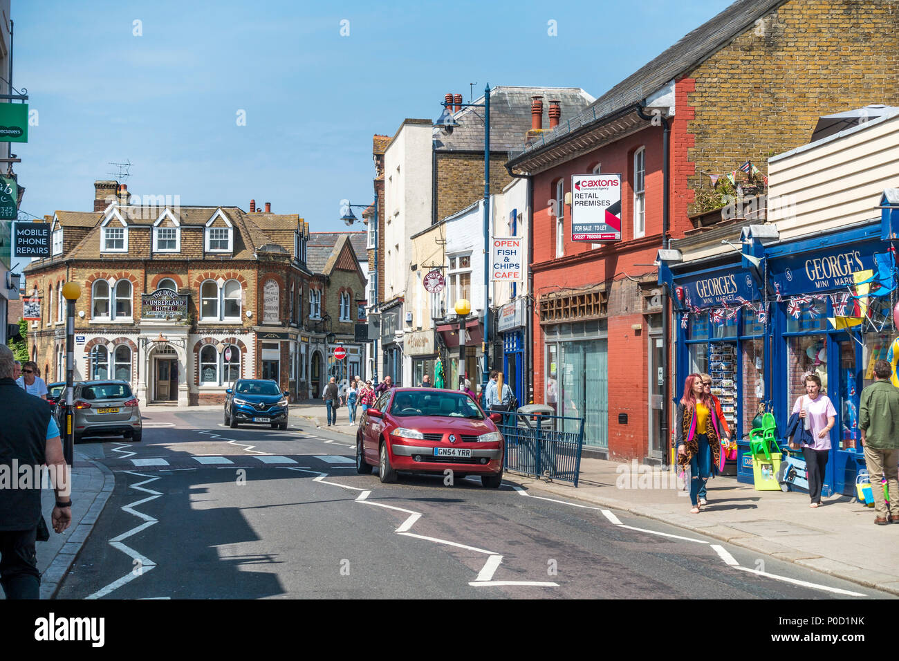 High Street,Whitstable,Kent,England,Seaside Town Stock Photo Alamy