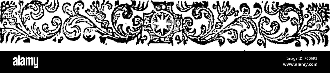 . English: Fleuron from book: A sermon preach'd in the metropolitical Church of St. Peter in York, on Sunday, July 20. 1729. at the assizes held at York Before the Honourable Mr. Justice Page, and Mr. Baron Hale. By Robert Burrow, LL. D. Publish'd at the Request of the High-Sheriff, and the Gentlemen of the Grand-Jury. 195 A sermon preach'd in the metropolitical Church of St Fleuron T049172-1 Stock Photo