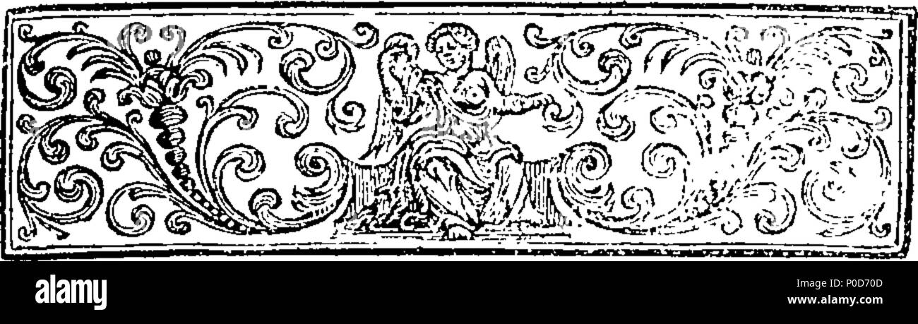 . English: Fleuron from book: A sermon preach'd on the death of the Reverend Mr. William Hocker. With an account of his life and character. Published with farther enlargements at the request of the hearers. By Thomas Reynolds. 195 A sermon preach'd on the death of the Reverend Mr. William Hocker Fleuron T049205-4 Stock Photo