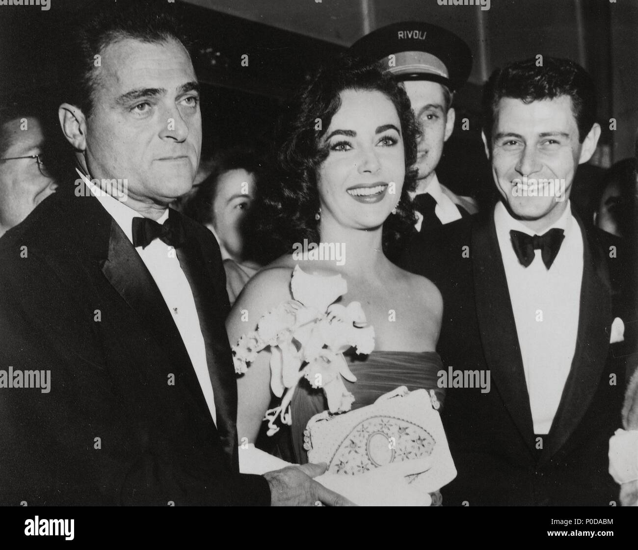 Stars: MIKE TODD; ELIZABETH TAYLOR; EDDIE FISHER. Stock Photo