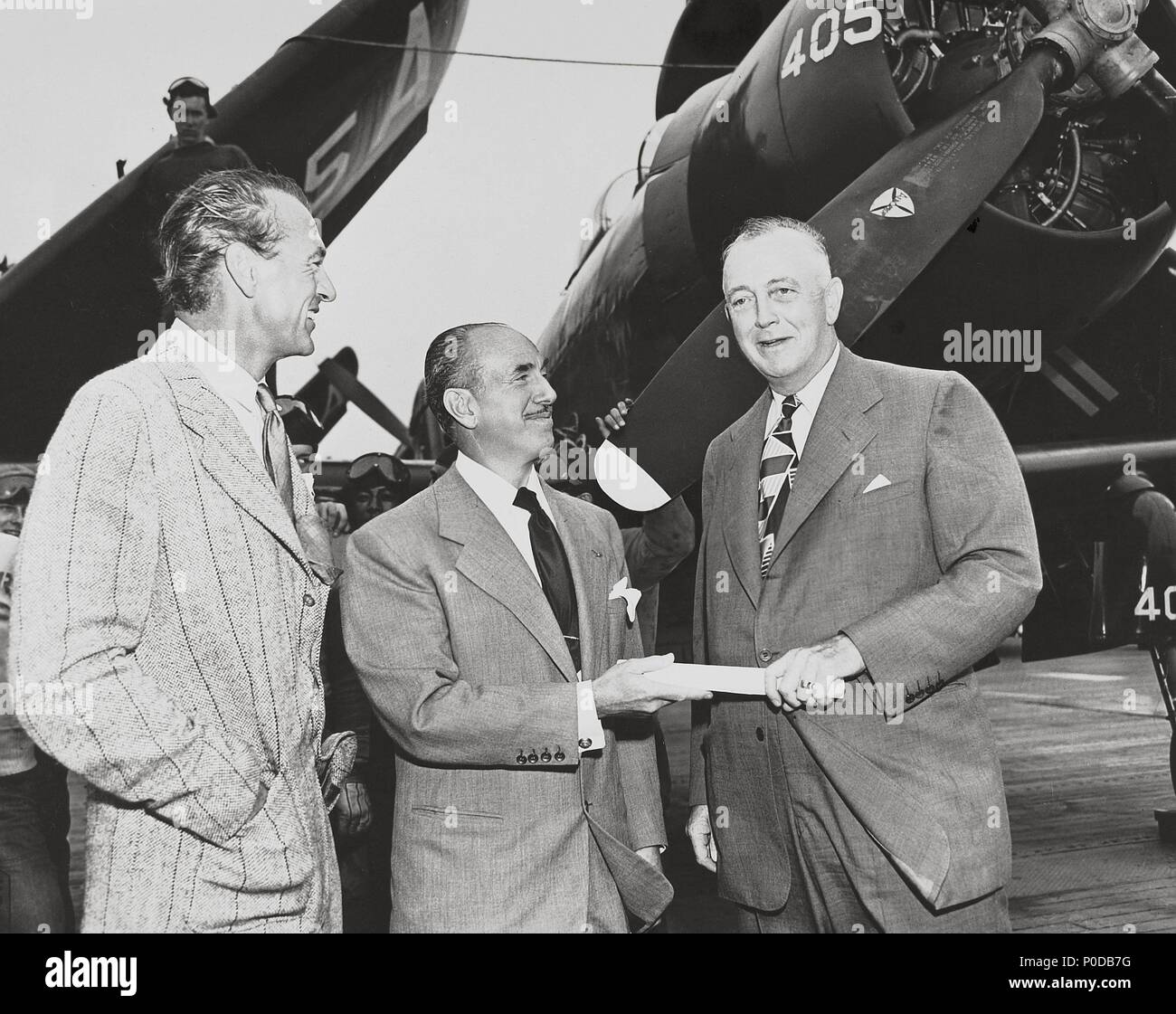 Stars: GARY COOPER; JACK L. WARNER. Stock Photo