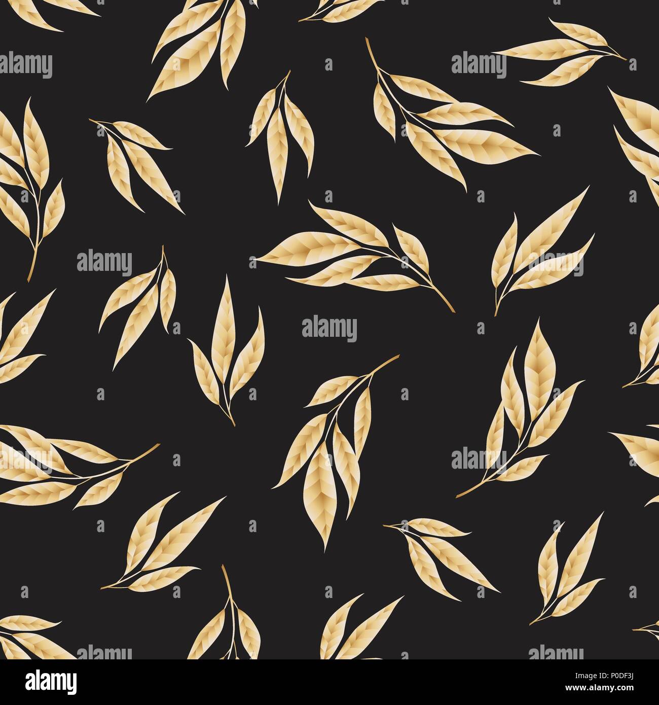 Gold leaf pattern Stock Vector Images Alamy