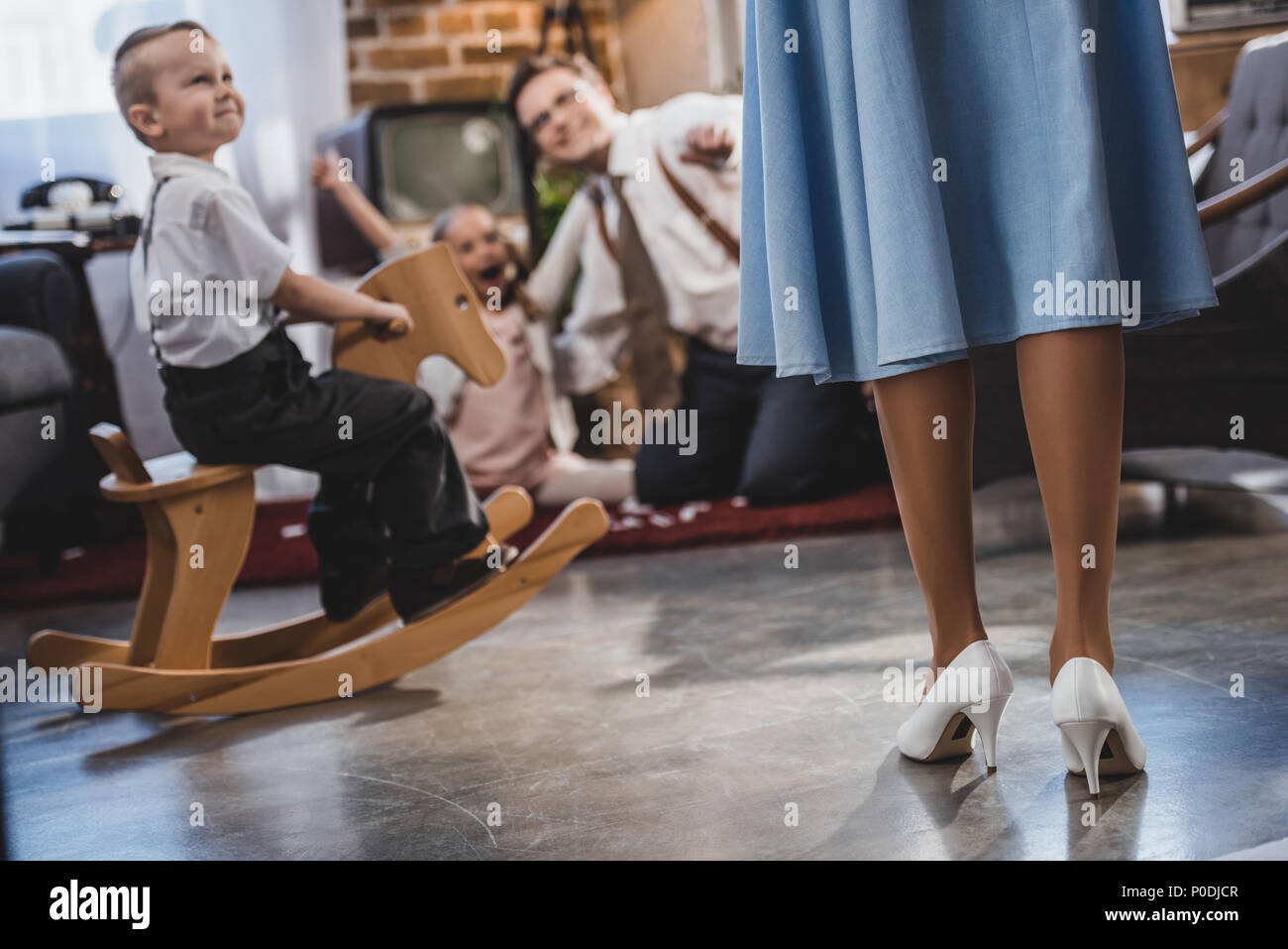 1950s family father mother son hi-res stock photography and images - Alamy