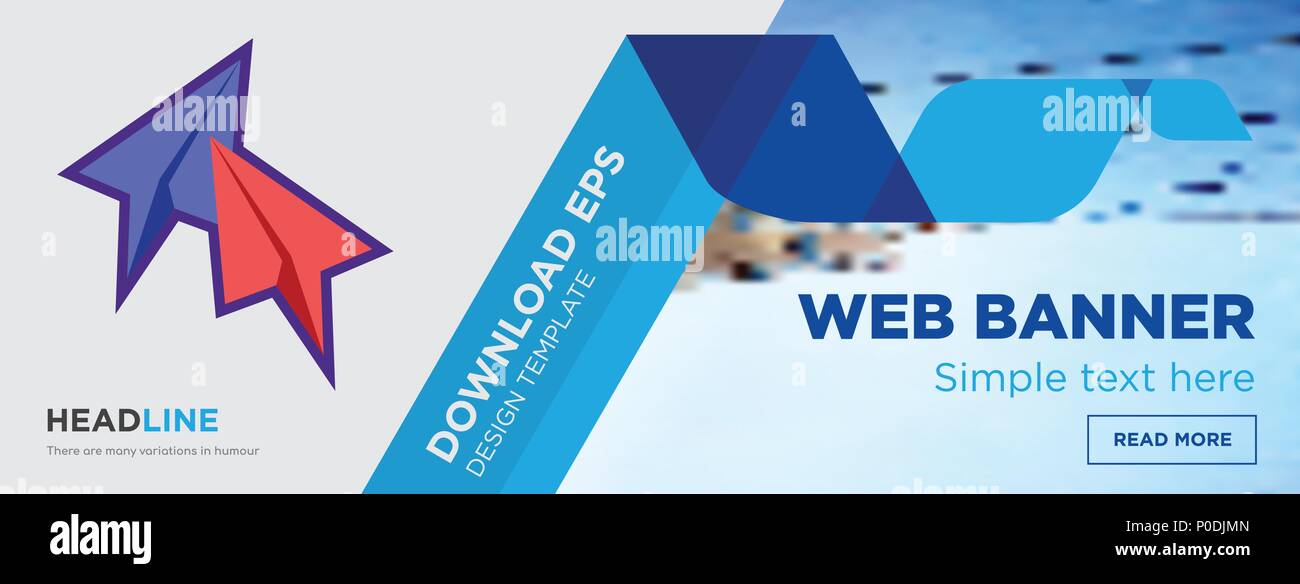 telegram concept horizontal webpage banner template design on abstract