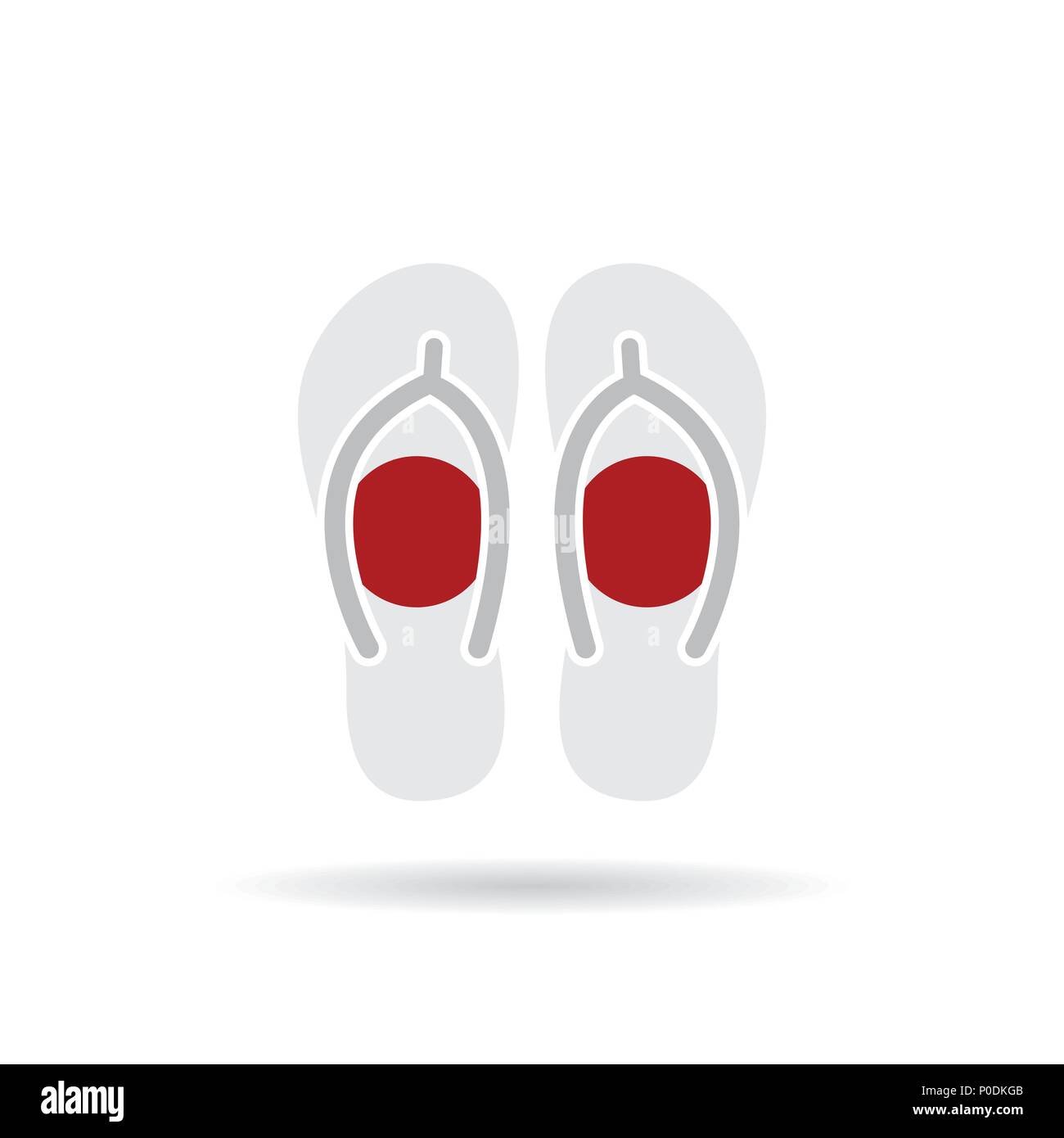 Japan flag flip flop sandals icon on a white background Stock Vector ...