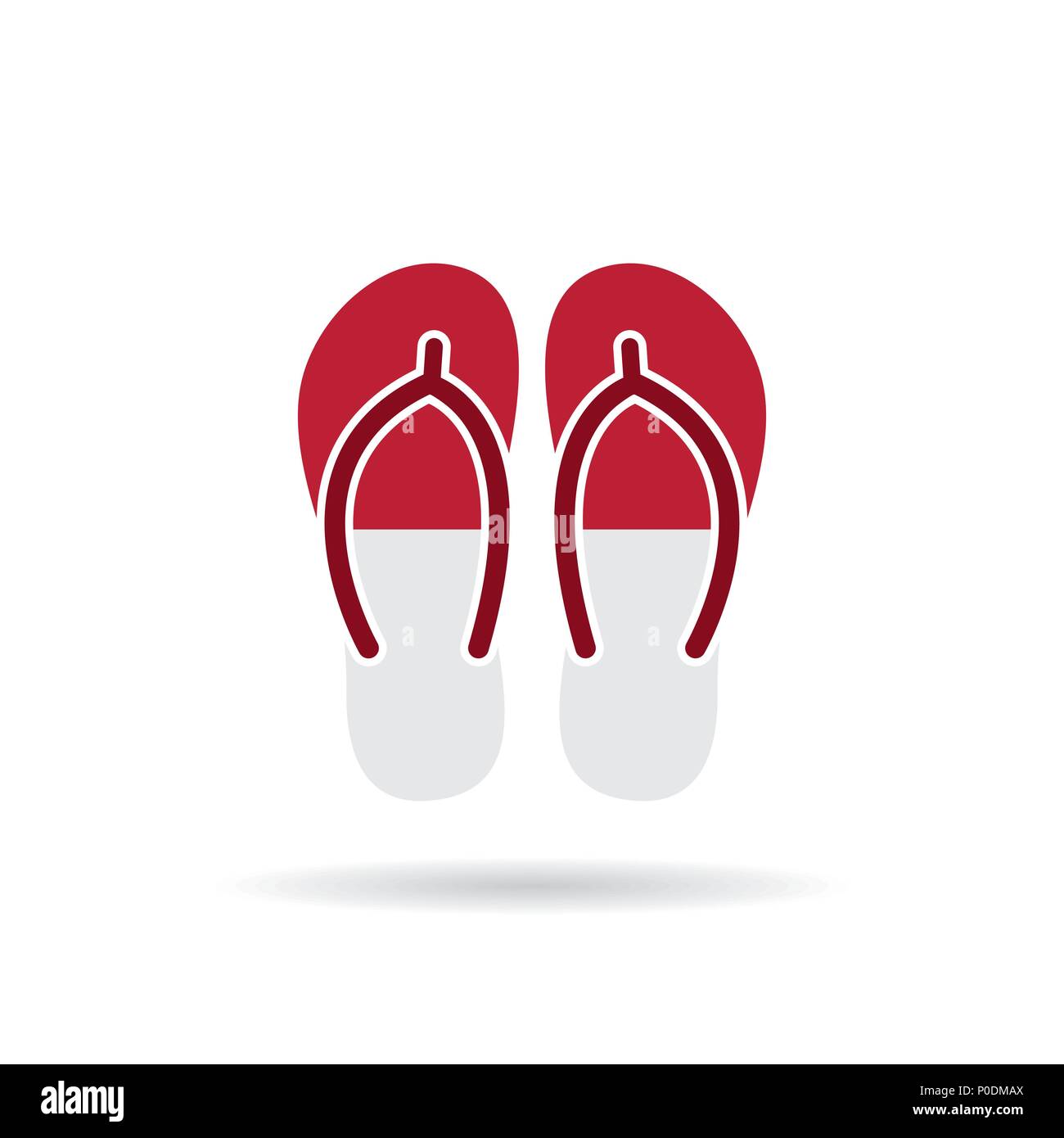 Indonesia flag flip flop sandals icon on a white background Stock Vector  Image & Art - Alamy