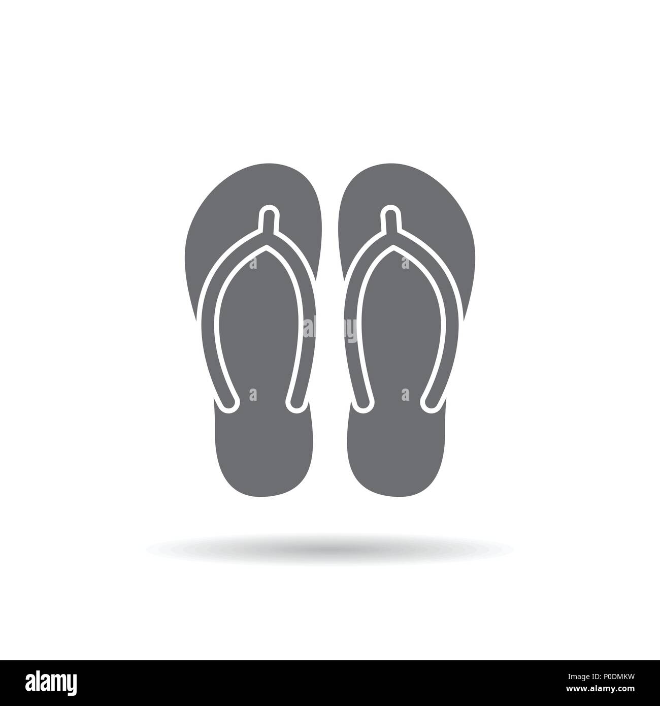 Flip flop sandals icon on a white background Stock Vector Image & Art ...