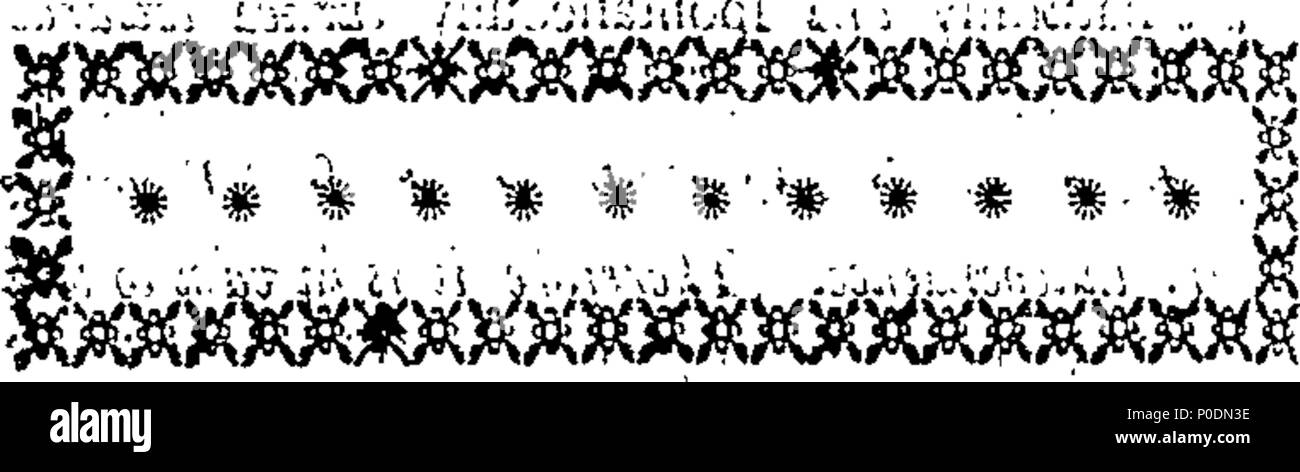 . English: Fleuron from book: A treatise concerning civil government, in three parts. Part I. The notions of Mr. Locke and his followers, concerning the origin, extent, and end of civil government, examined and confuted. Part II. The true basis of civil government set forth and ascertained; also objections answered; different forms compared; and improvements suggested. Part III. England's former gothic constitution censured and exposed; cavils refuted; and authorities produced: also the scripture doctrine concerning the obedience due to governors vindicated and illustrated. By Josiah Tucker, D Stock Photo