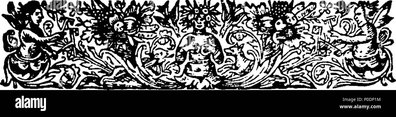. English: Fleuron from book: A treatise of antient and present geography. Together with A sett of maps, both of antient and present geography, design'd for the use of young students in the universities. By Edward Wells, M. A. and Student of Christ-Church, Oxon. 227 A treatise of antient and present geography Fleuron T179600-4 Stock Photo