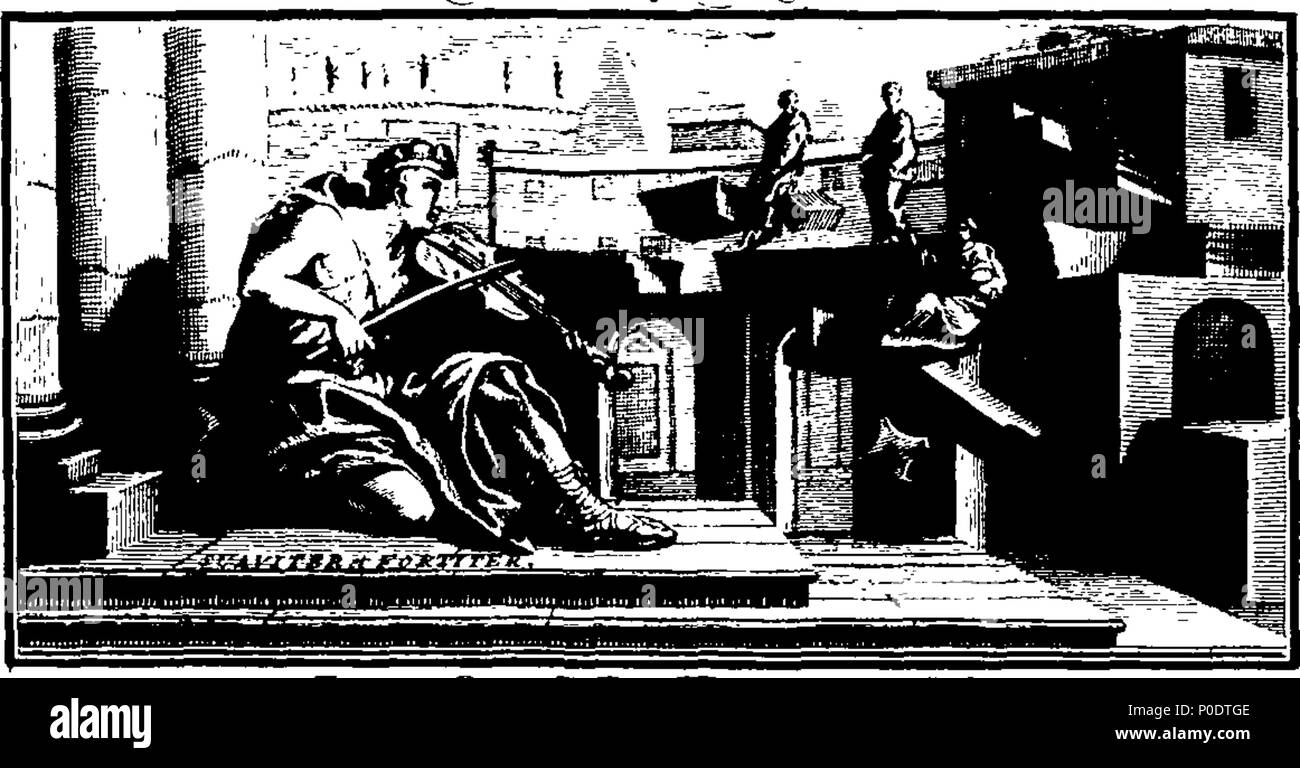 . English: Fleuron from book: A treatise of the five orders of columns ...