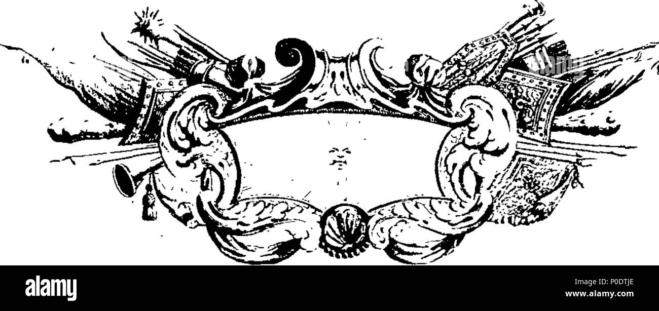 . English: Fleuron from book: A treatise of the five orders of columns ...