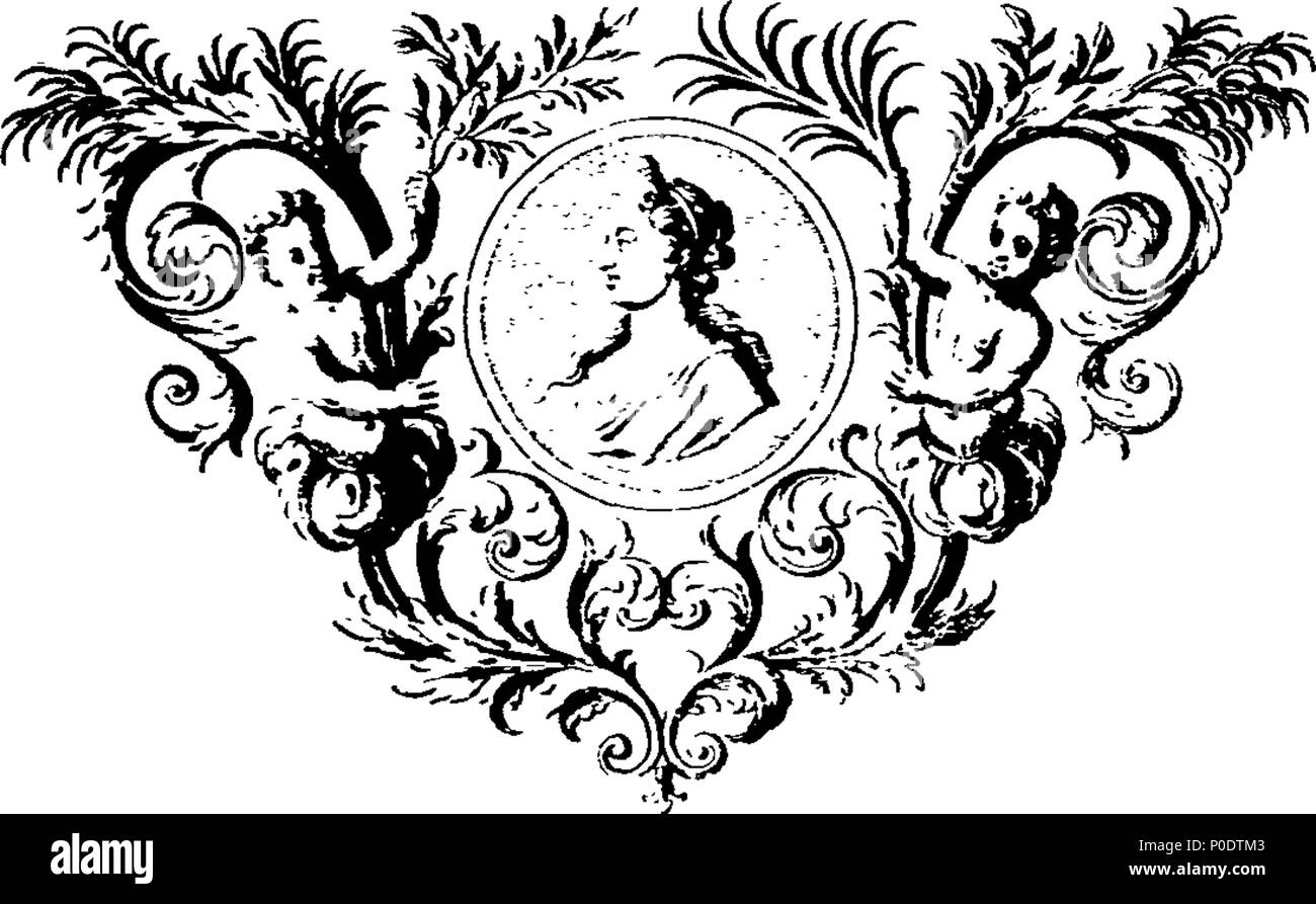 . English: Fleuron from book: A treatise of the five orders of columns ...