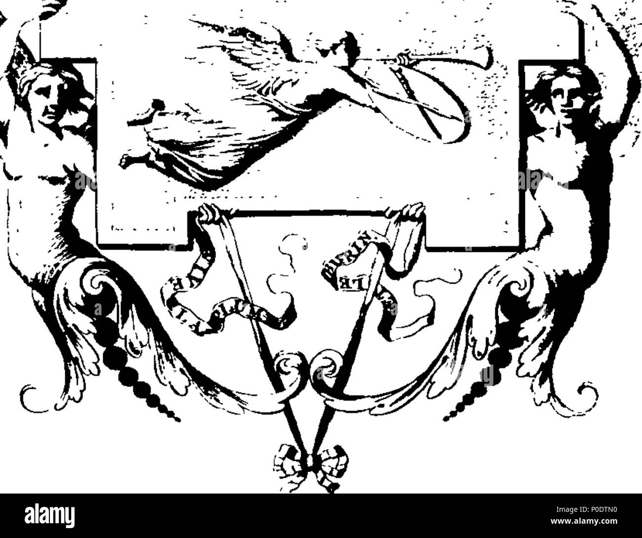 . English: Fleuron from book: A treatise of the five orders of columns ...