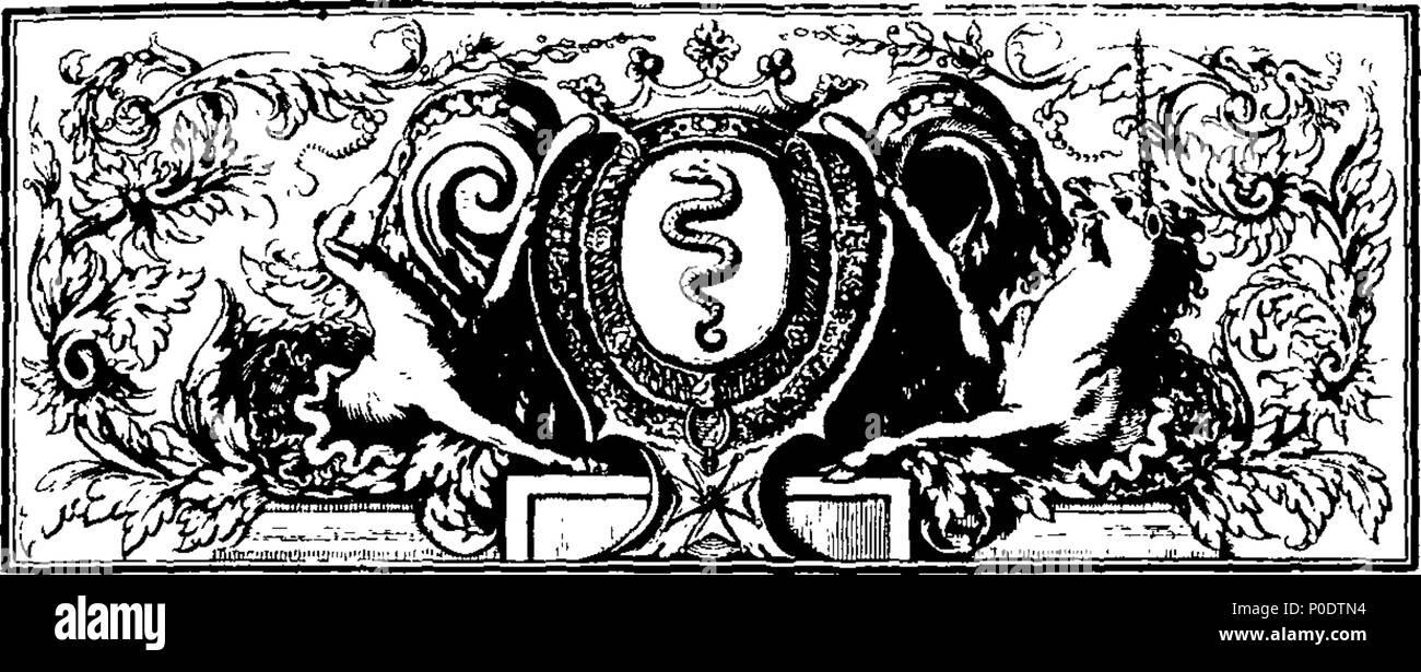 . English: Fleuron from book: A treatise of the five orders of columns ...