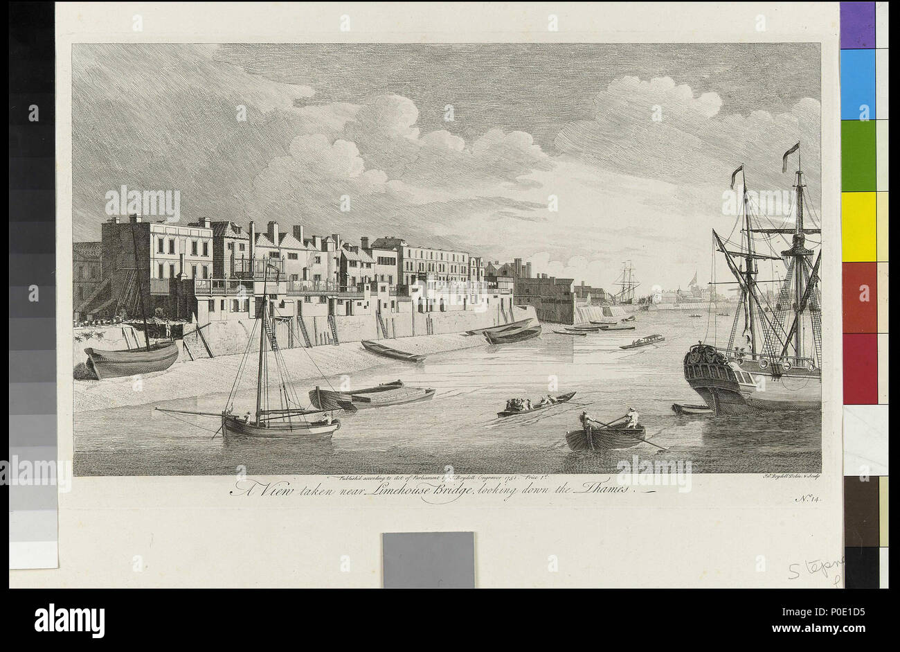 English A View Taken Near Limehouse Bridge Looking Down - 