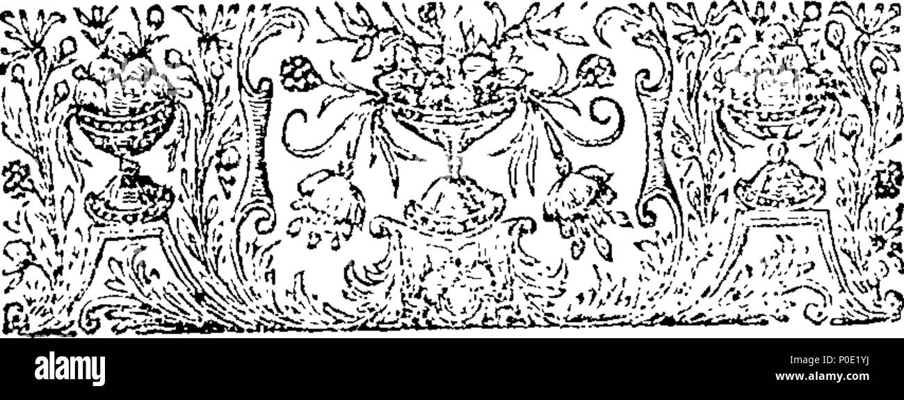 . English: Fleuron from book: A vindication of the antiquity and authority of Daniel's prophecies, and their application to Jesus Christ: In Answer to the Objections of the Author of the Scheme of Literal Prophecy consider'd. By Samuel Chandler. 245 A vindication of the antiquity and authority of Daniel's prophecies Fleuron T028391-3 Stock Photo