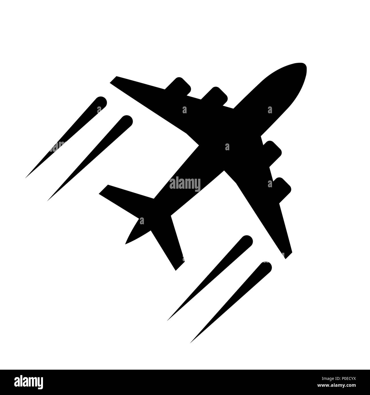 Airplane Icon In Flat Style Plane Symbol Stock Vector Image Art Alamy