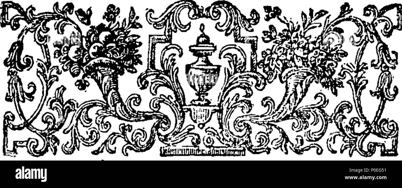 . English: Fleuron from book: A treatise concerning the principles of human knowledge. Wherein the chief causes of error and difficulty in the sciences, with the grounds of scepticism, atheism, and irreligion, are inquired into. First printed in the year 1710. To which are added three dialogues between Hylas and Philonous, in opposition to scepticks and atheists. First printed in the year 1713. Both written by George Berkeley, M. A. Fellow of Trinity-College, Dublin. 224 A treatise concerning the principles of human knowledge Fleuron T073934-15 Stock Photo