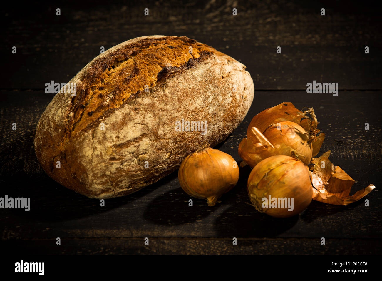 Zwiebelbrot, Studio Stock Photo