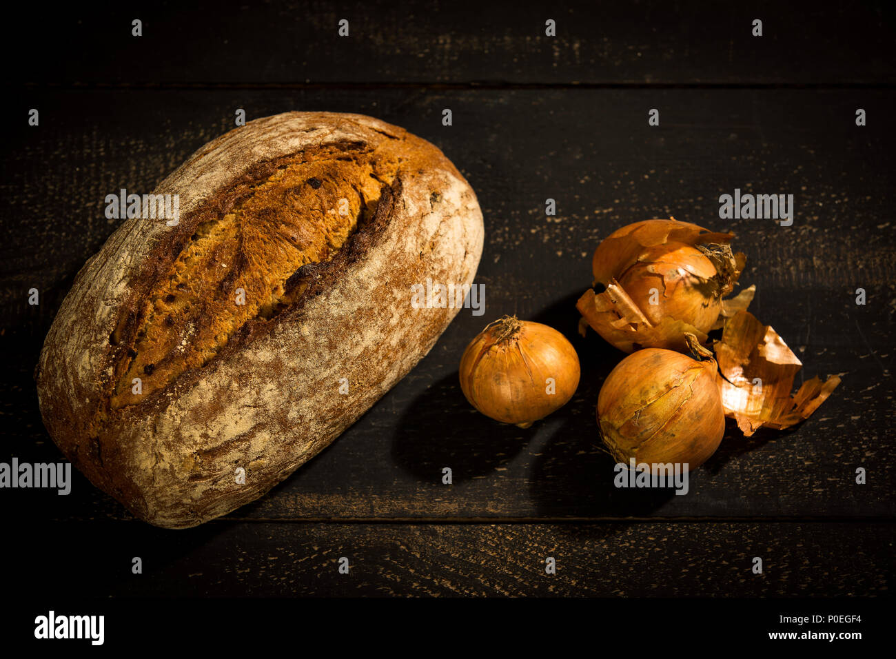 Zwiebelbrot, Studio Stock Photo