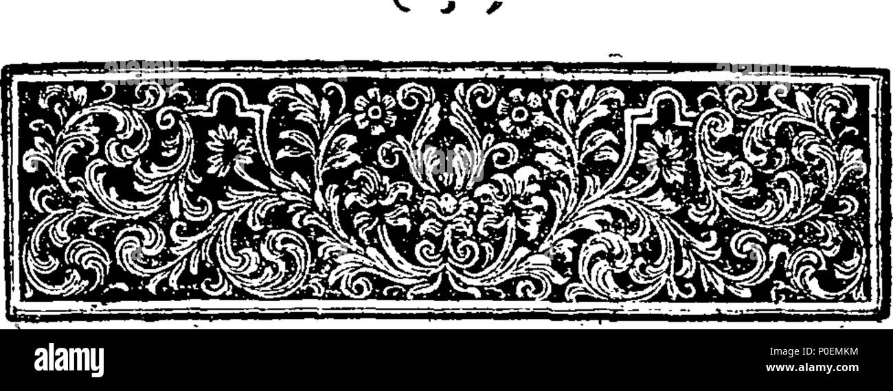 . English: Fleuron from book: A true and particular account of the battle at Sheriff-Muir: with an exact list of all the nobility, general officers, chiefs of clans, and number of private men, in the King's army in Scotland; under the command of the Duke of Mar. To which is added, a form of prayer an thanksgiving us'd on Thursday, January 26, 1716, for the King's safe and happy landing. By an officer of the King's army. 240 A true and particular account of the battle at Sheriff-Muir- with an exact list of all the nobility Fleuron N045786-1 Stock Photo