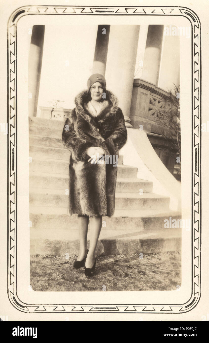 1920s French antique fur coat