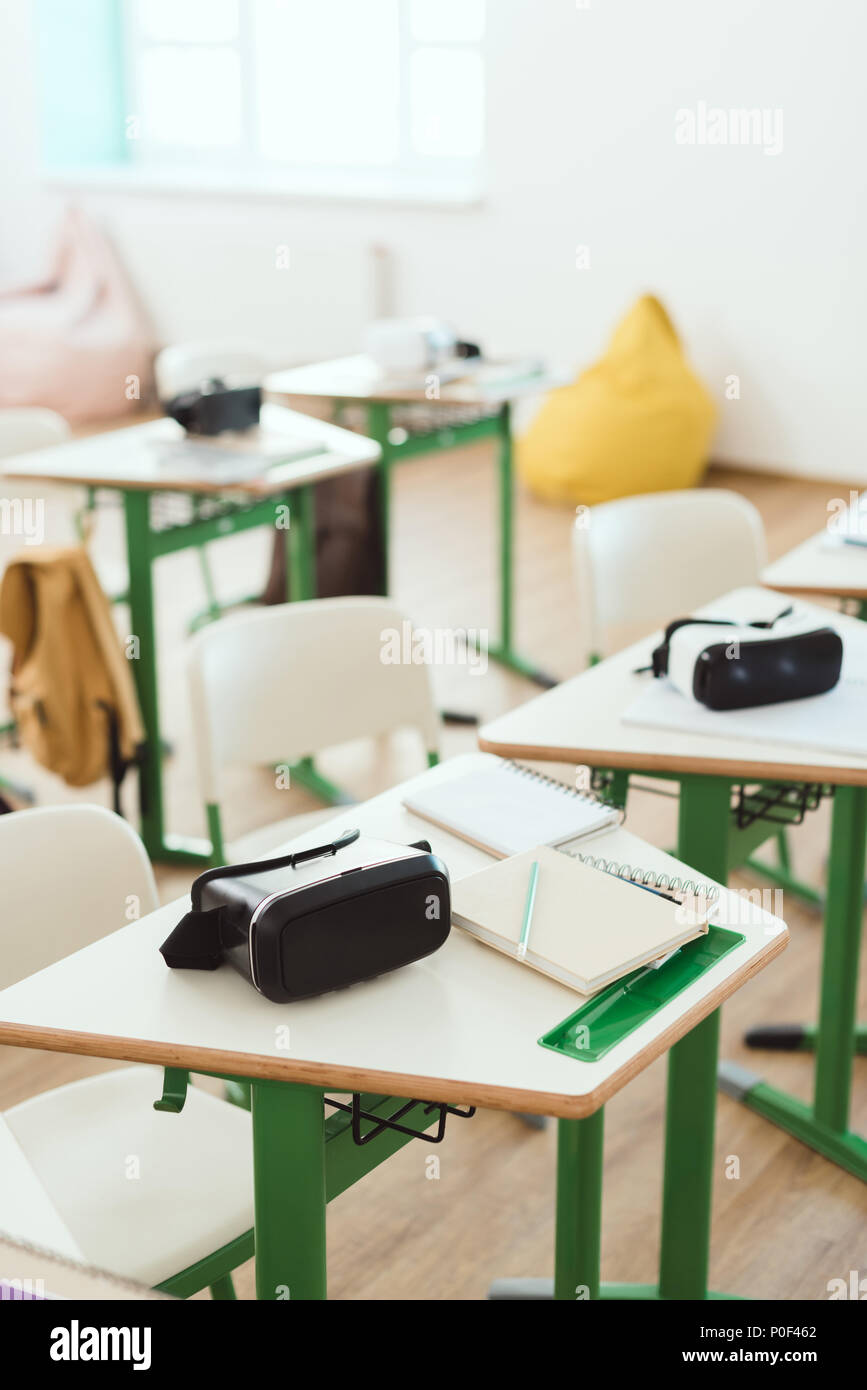 Closeup student chair seat and desk in classroom background with on wooden  floor. Education and Back to school concept. Architecture interior. Social  Stock Photo - Alamy