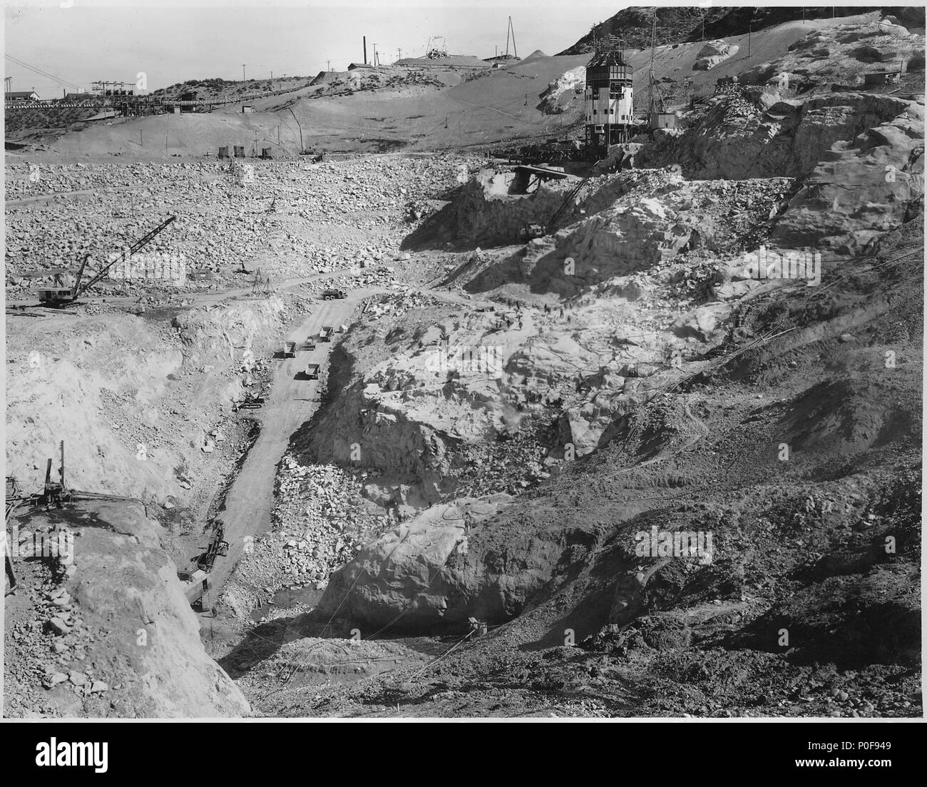 View looking into a deep crevice on the east side showing sliding ...