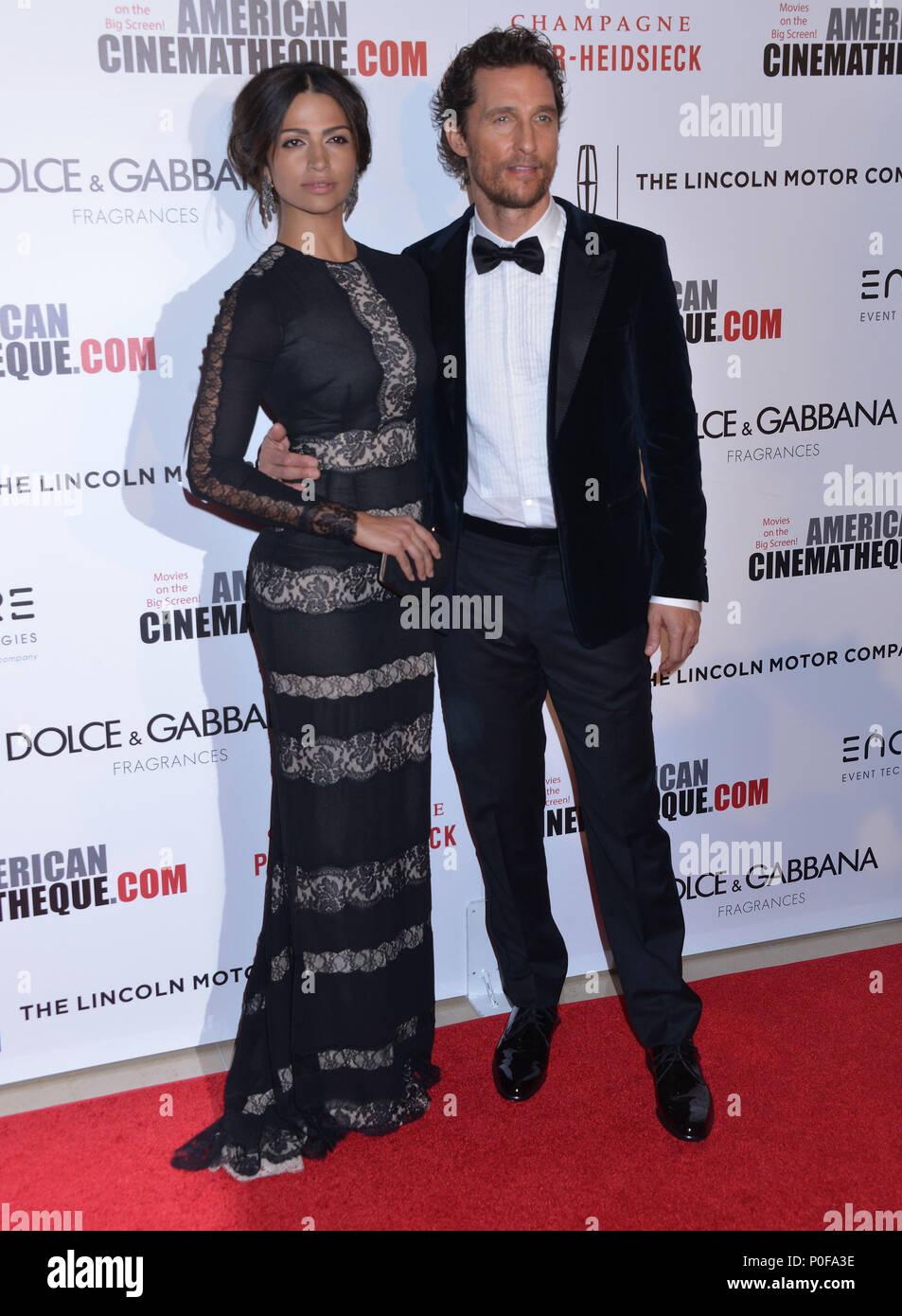 a_Camila Alves, Matthew McConaughey 140 at the American Cinematheque Honoring Matthew McConaughy at the Beverly Hilton in Los Angeles.a_Camila Alves, Matthew McConaughey 140 ------------- Red Carpet Event, Vertical, USA, Film Industry, Celebrities,  Photography, Bestof, Arts Culture and Entertainment, Topix Celebrities fashion /  Vertical, Best of, Event in Hollywood Life - California,  Red Carpet and backstage, USA, Film Industry, Celebrities,  movie celebrities, TV celebrities, Music celebrities, Photography, Bestof, Arts Culture and Entertainment,  Topix, vertical,  family from from the yea Stock Photo