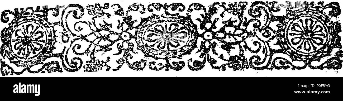 . English: Fleuron from book: Abstract of two private discourses on Mark IX. 23. Published at the Desire of some of the Hearers. By James Hog Minister of the Gospel at Carnock. 257 Abstract of two private discourses on Mark IX Fleuron T153124-9 Stock Photo