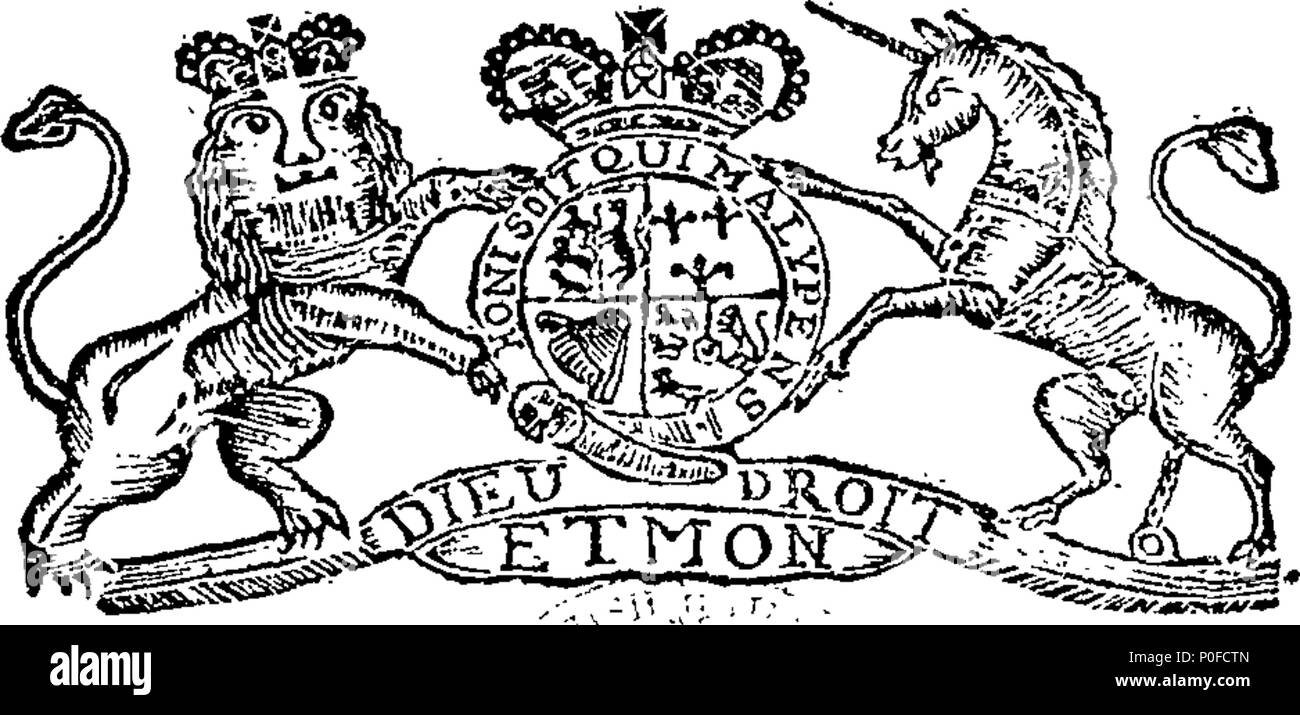 . English: Fleuron from book: Acts and laws, made and passed by the General Court or Assembly of His Majesty's English colony of Connecticut, in New-England, in America, holden at Hartford, in said colony, on the second Thursday of May, in the eleventh year of the reign of our Sovereign Lord George the Third, King of Great-Brtiain, &c. Annoque Domini, 1771. 259 Acts and laws Fleuron W007470-1 Stock Photo