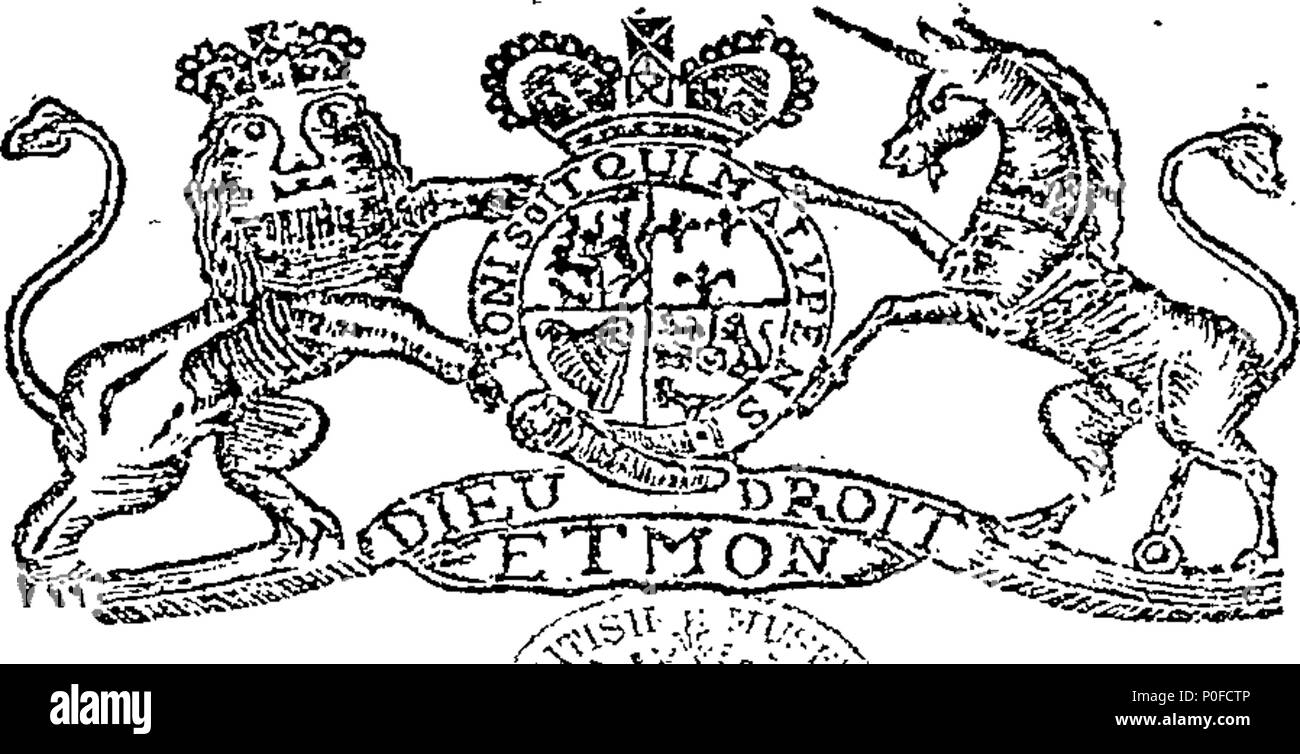 . English: Fleuron from book: Acts and laws, passed by the General Court or Assembly of His Majesty's English colony of Connecticut, in New-England, in America; holden at New-Haven, in said colony, on the second Thursday of October, in the eleventh year of the reign of our Sovereign Lord George the Third, of Great-Brtiain, &c. King; Anno Domini, 1771. 259 Acts and laws Fleuron W007471-1 Stock Photo