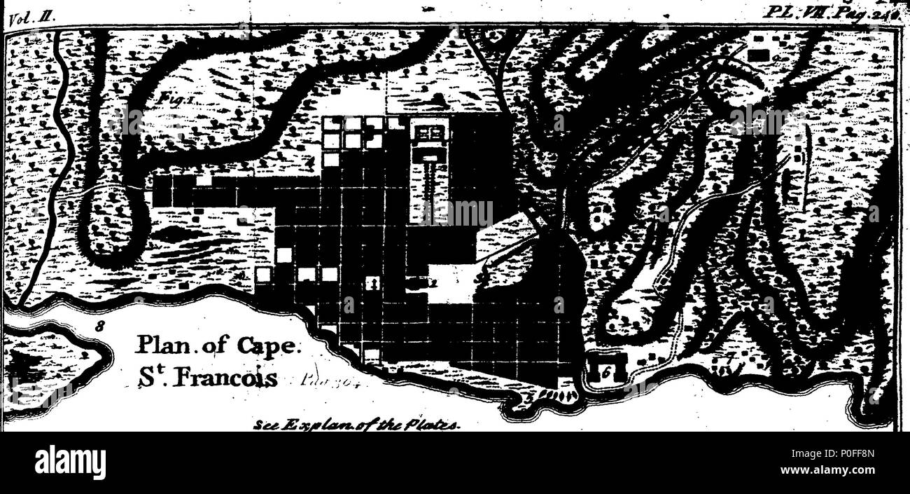 . English: Fleuron from book: A voyage to South America. Describing at large, the Spanish cities, towns, provinces, &c. on that extensive Continent. Undertaken by command of the King of Spain, by Don George Juan, and Don Antonio de Ulloa, Both Captains of the Spanish Navy; Fellows of the Royal Society of London; Members of the Royal Academy at Paris, &c. &c. Translated from the original Spanish. 251 A voyage to South America Fleuron T138361-4 Stock Photo