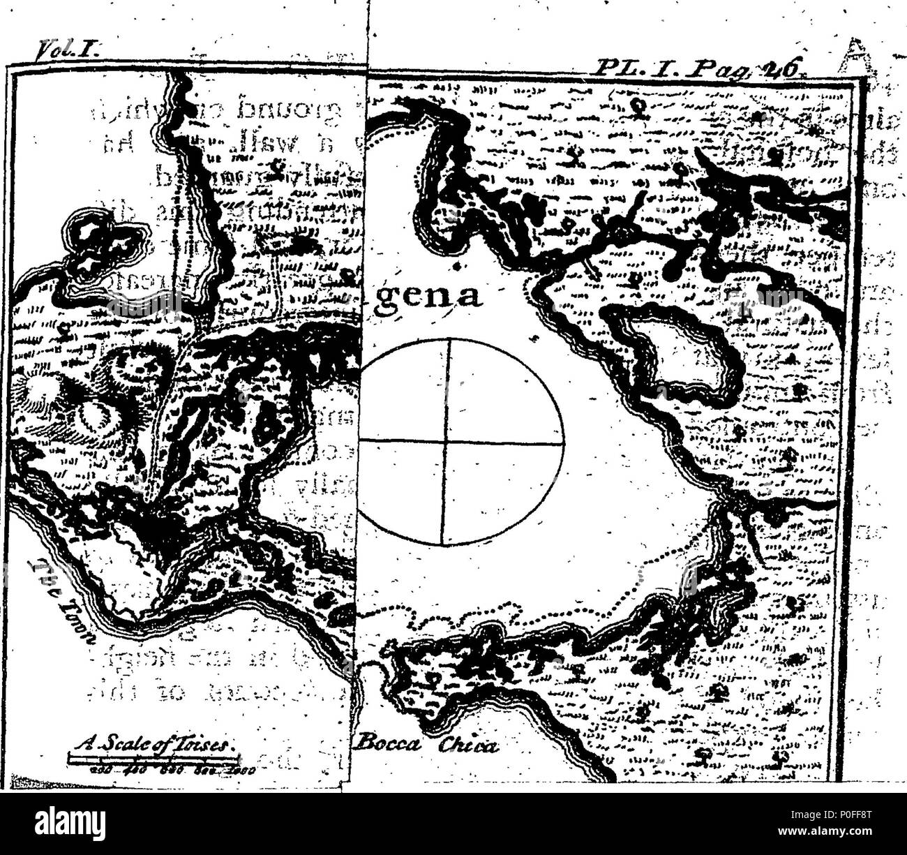 . English: Fleuron from book: A voyage to South America. Describing at large, the Spanish cities, towns, provinces, &c. on that extensive Continent. Undertaken by command of the King of Spain, by Don George Juan, and Don Antonio de Ulloa, Both Captains of the Spanish Navy; Fellows of the Royal Society of London; Members of the Royal Academy at Paris, &c. &c. Translated from the original Spanish. 251 A voyage to South America Fleuron T138361-5 Stock Photo