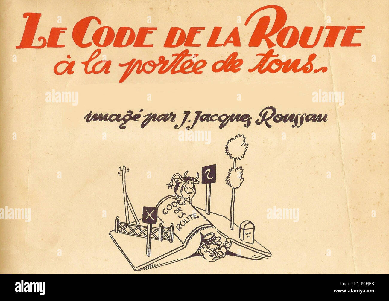 Francais Page De Garde D Un Album Publicitaire Compose De Dessins Humoristiques Sur Le Code De