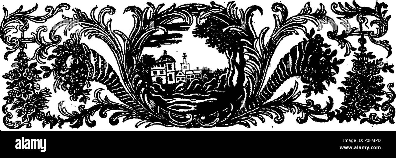 . English: Fleuron from book: Acts of the legislature of the island of Tobago; from 1768, to 1775, inclusive. 265 Acts of the legislature of the island of Tobago; from 1768, to 1775, inclusive. Fleuron T100407-3 Stock Photo