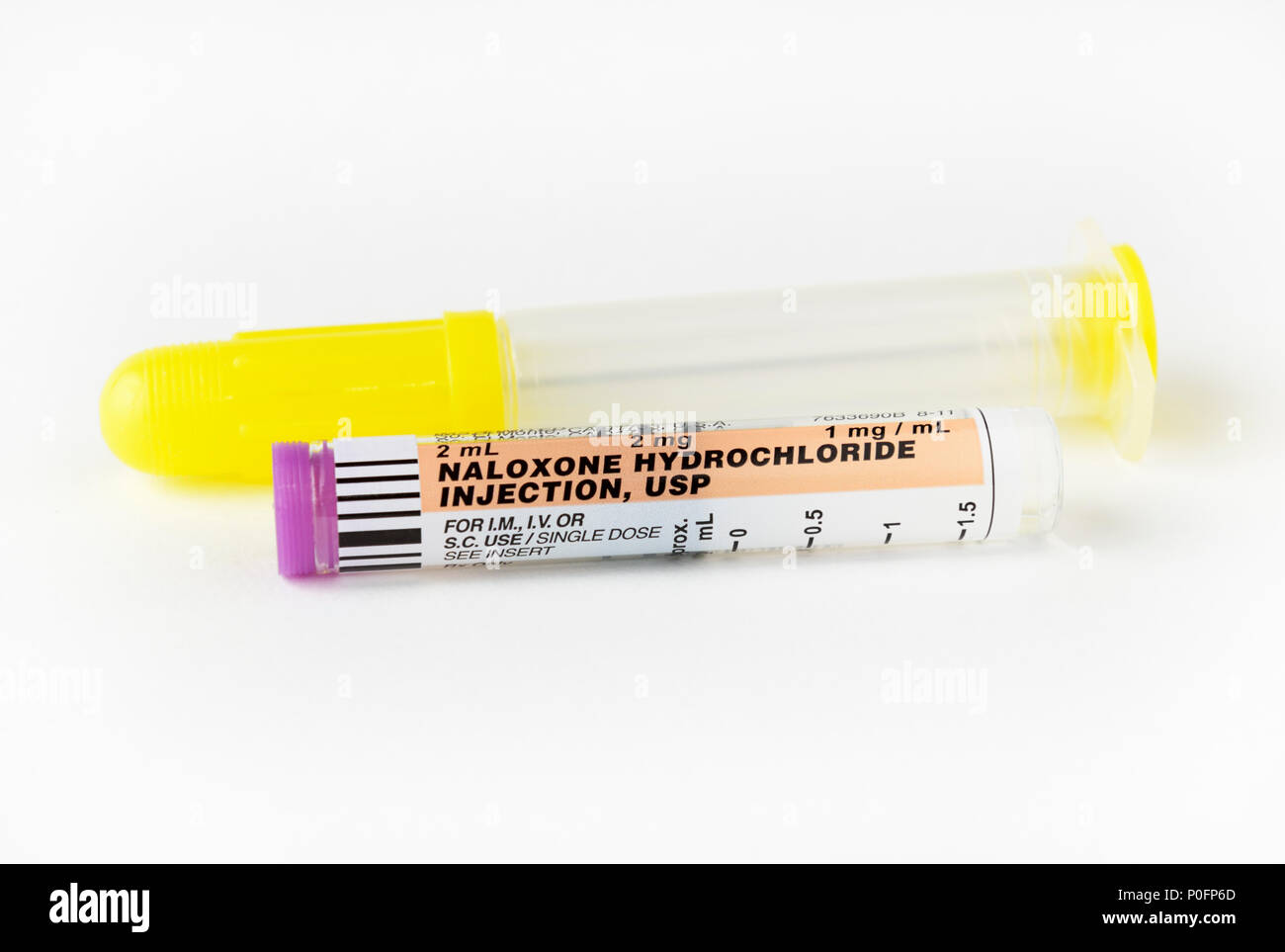 Narcan, Naloxone Hydrochloride, nasal spray to treat heroin overdose Stock Photo