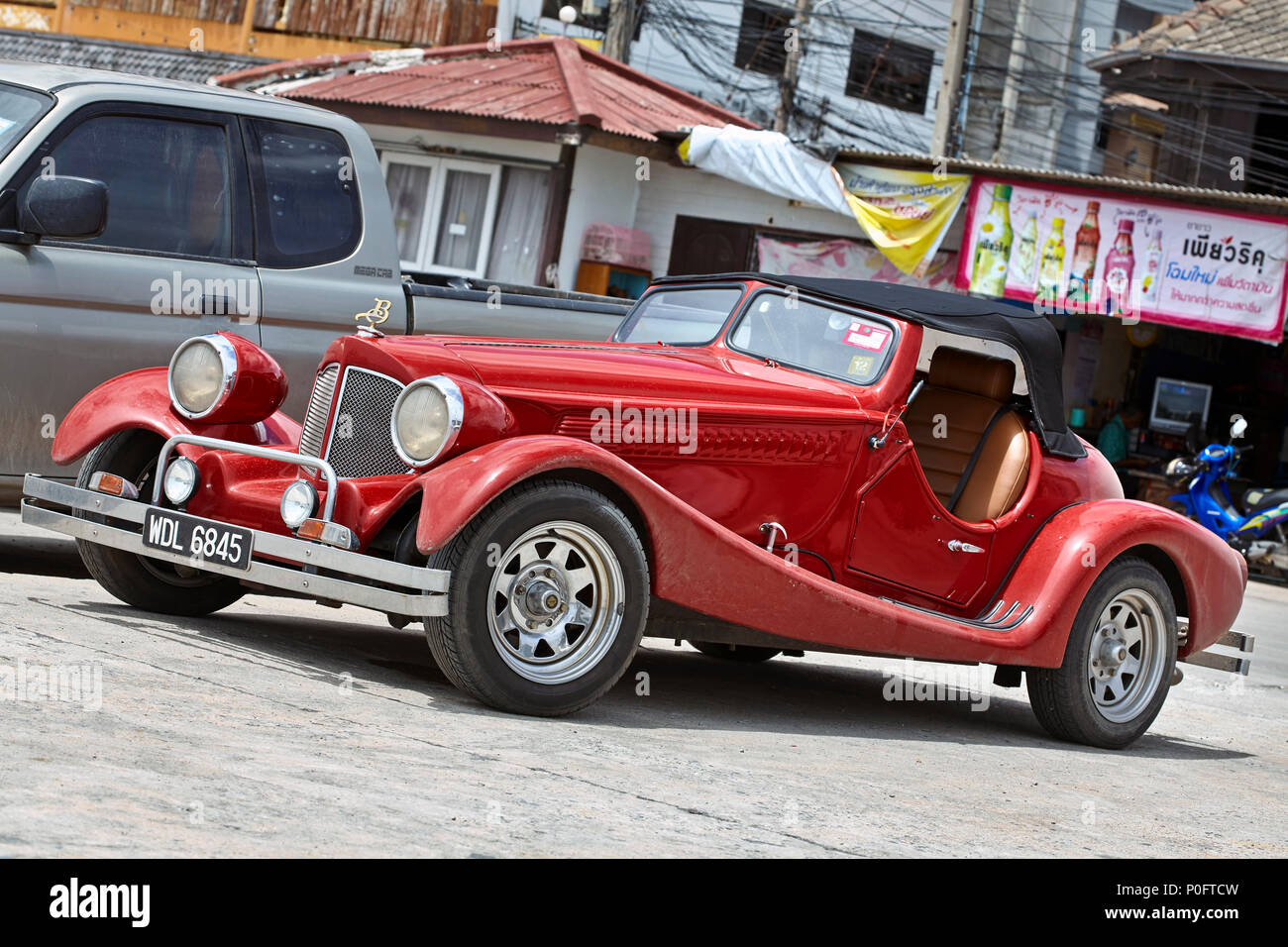 Kit Car. Red customised convertible kitcar Stock Photo Alamy