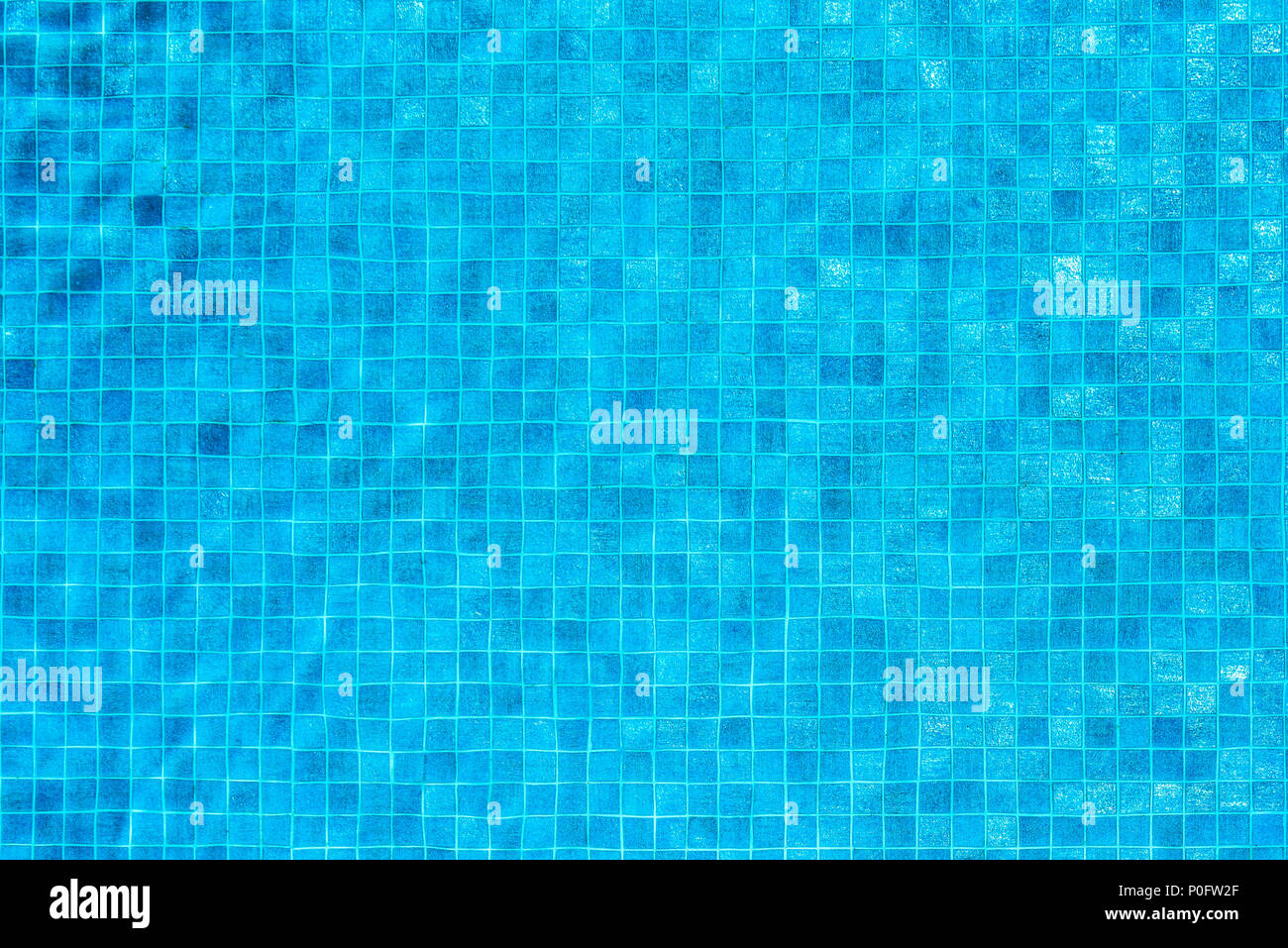 Swimming pool blue mosaic background Stock Photo