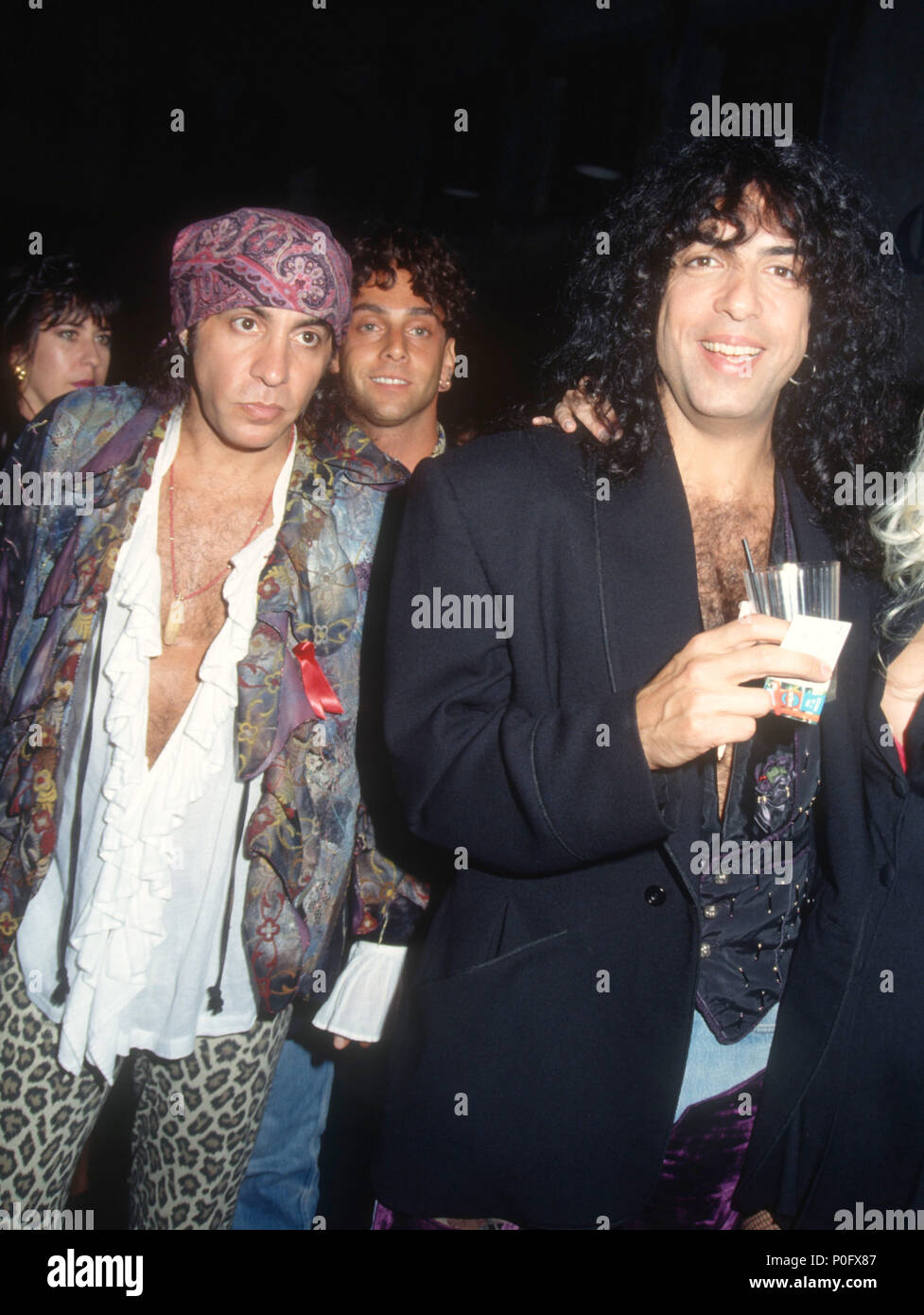 UNIVERSAL CITY, CA - SEPTEMBER 05: (L-R) Musicians Steven Van Zandt and Paul  Stanley of Kiss attend the Eighth Annual MTV Video Music Awards on  September 5, 1991 at Universal Amphitheatre in