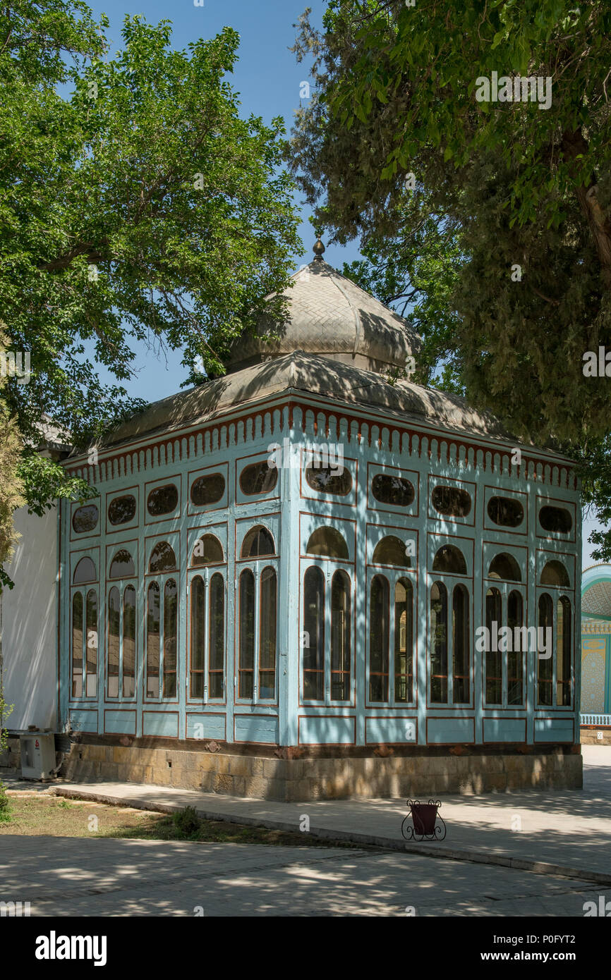 Dining Room of Summer Palace of Emir Said Olimkhan, Bukhara, Uzbekistan Stock Photo