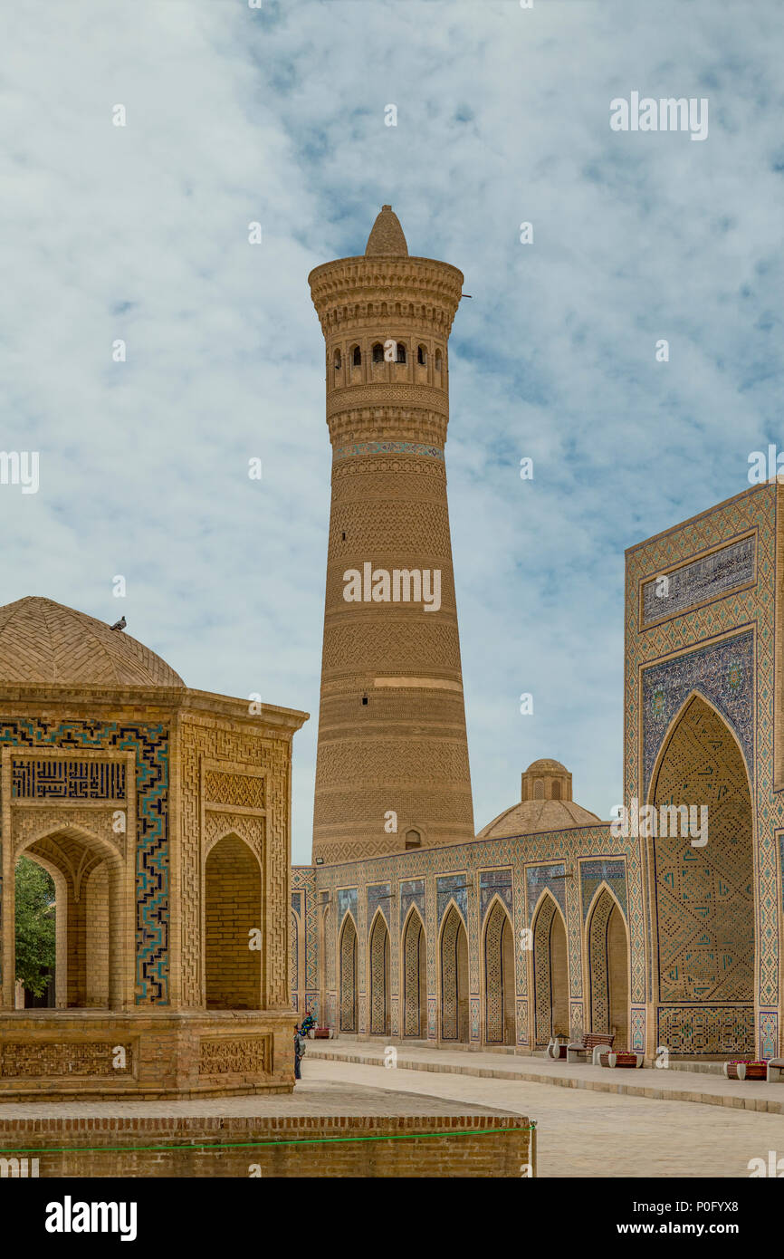 Kalyan Minaret, Poi Kalyan Complex, Bukhara, Uzbekistan Stock Photo