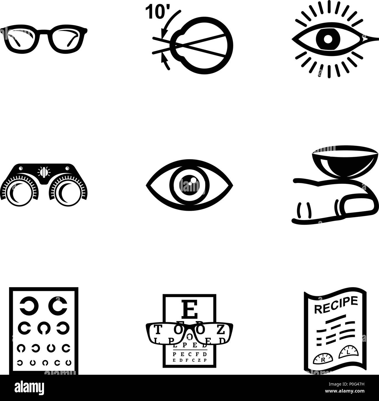Sight icons set, simple style Stock Vector Image & Art - Alamy