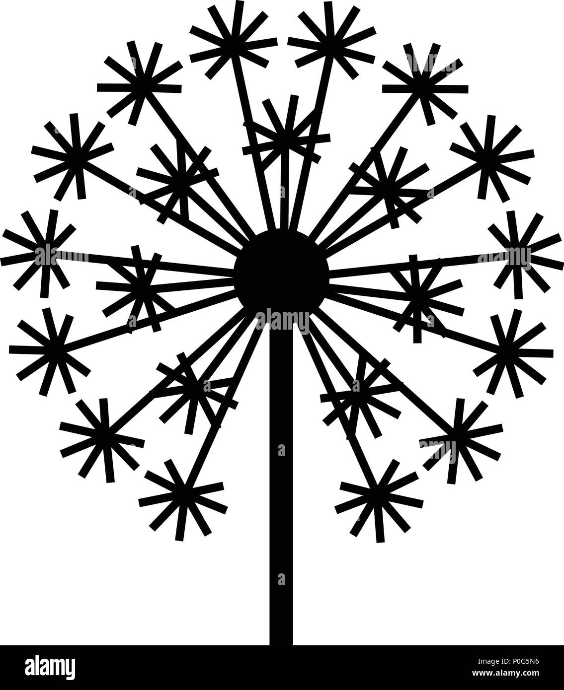 Field dandelion icon, simple style Stock Vector